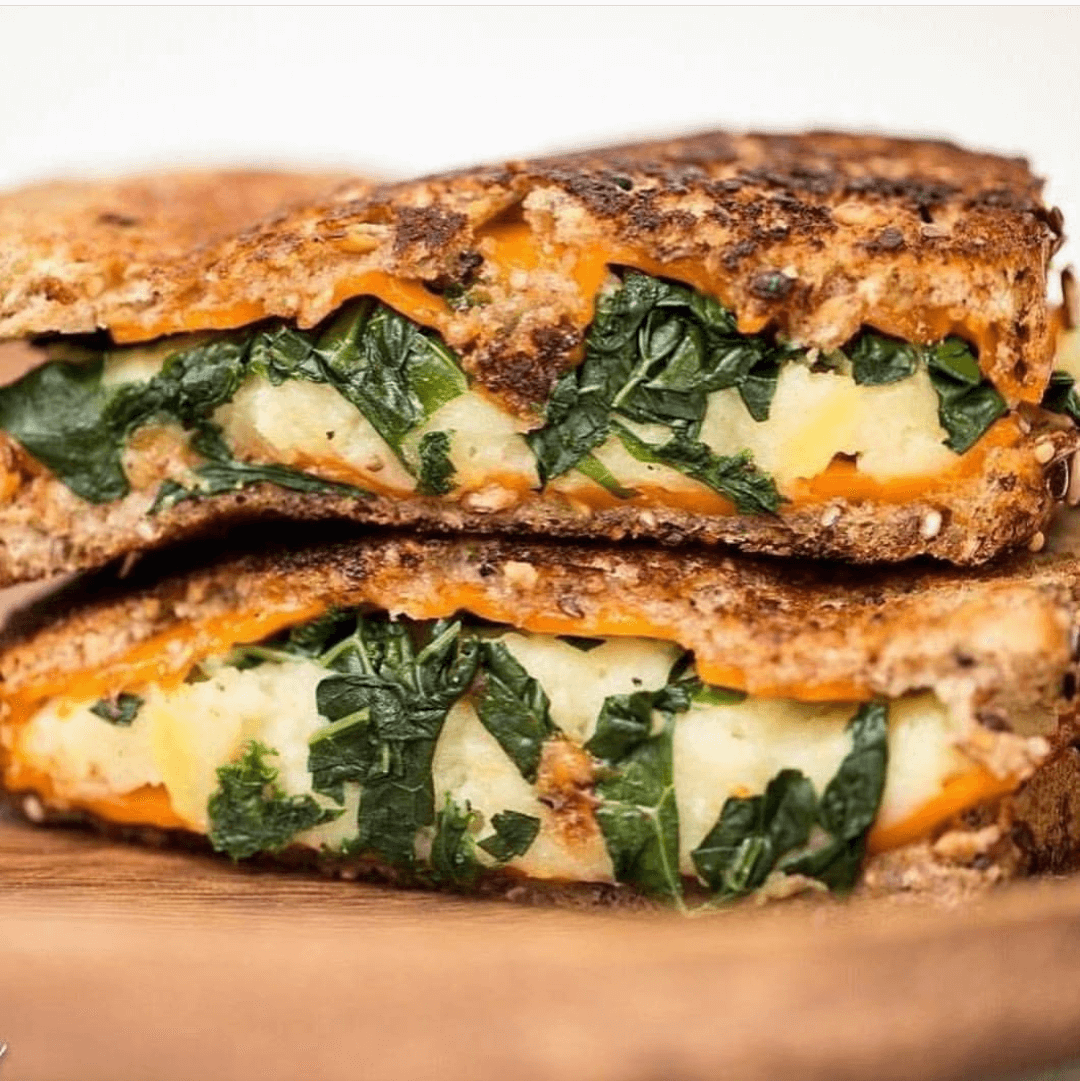 Grilled Mashed Potato & Kale Cheese Sandwich