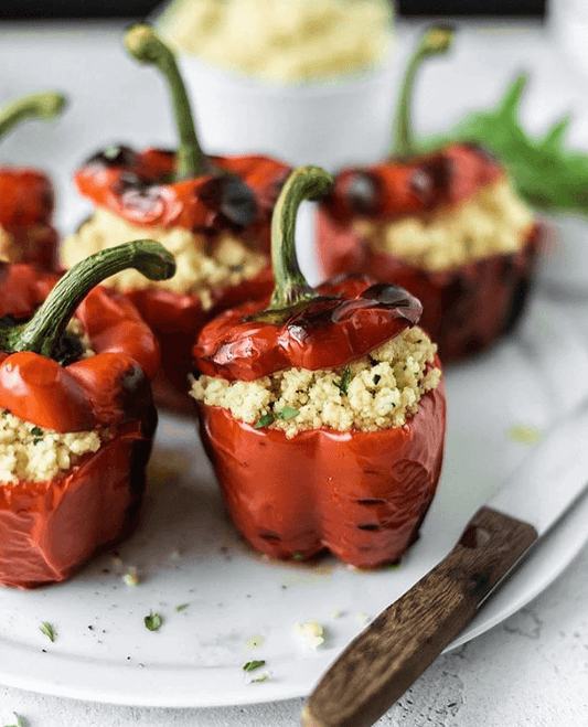 Vegan Quinoa Stuffed Peppers! 🌶