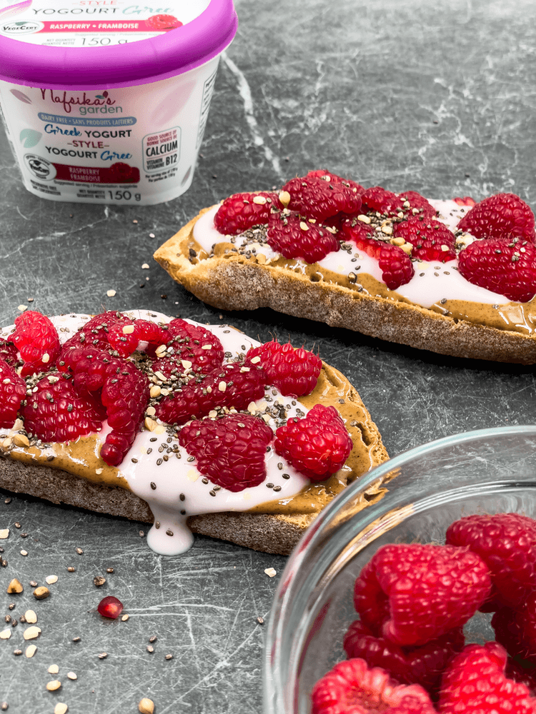 Berrylicious Bliss: Nafsika’s Garden Raspberry Yogurt Toast