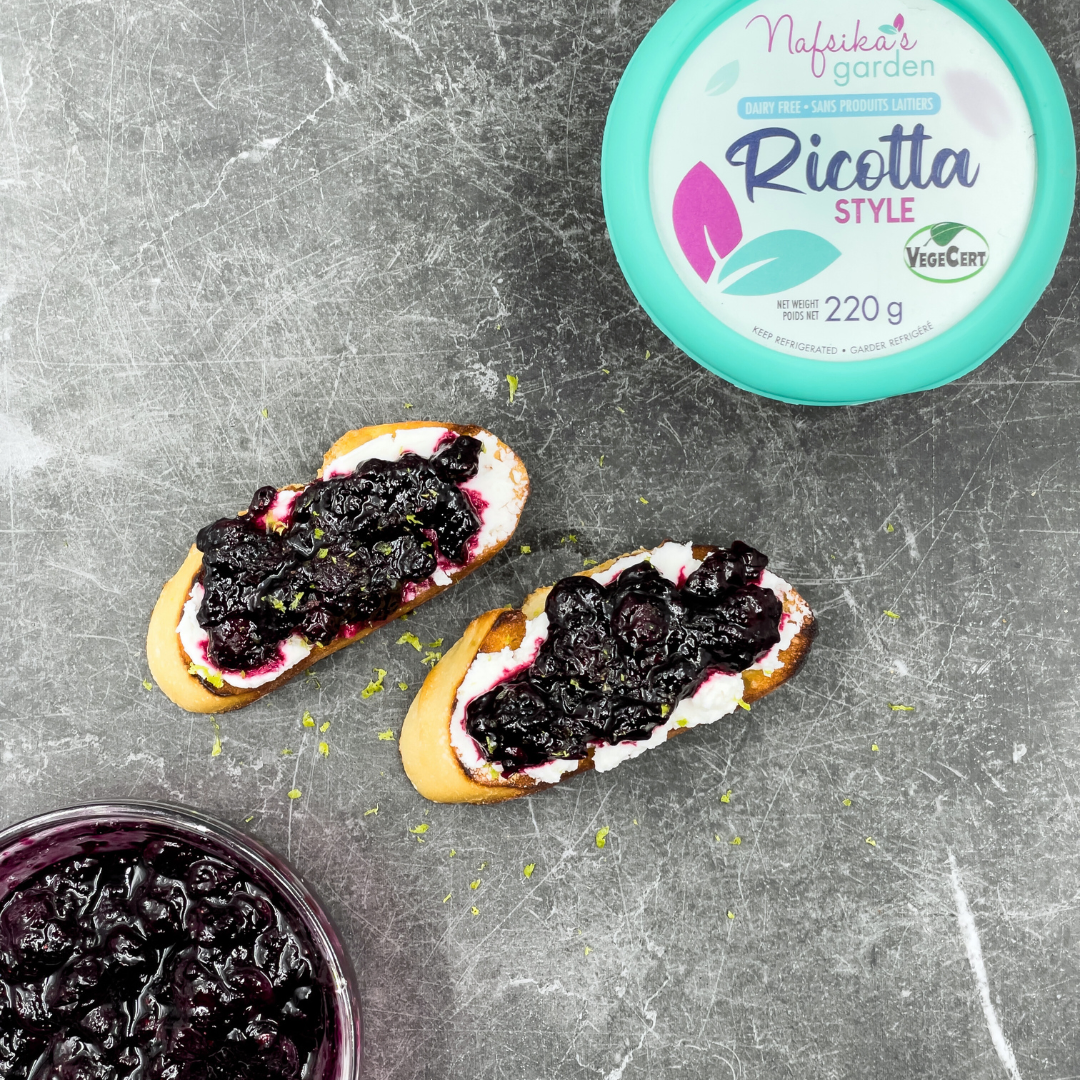 Satisfy Your Sweet Tooth with Plant-Based Ricotta and Blueberry Baguettes